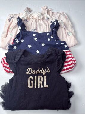 Carter's Black Tank Top with Gold Foil 'Daddy's GIRL'